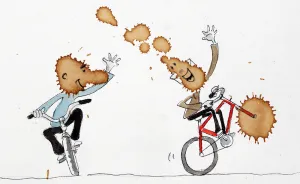 I Intentionally Spill Coffee On Paper And Look For Bicycle Stories In Them