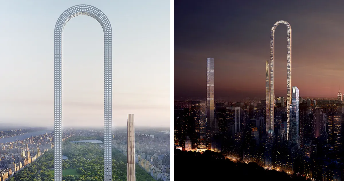Revelan un increíble rascacielos con forma de U en Nueva York, y va más allá de nuestra imaginación