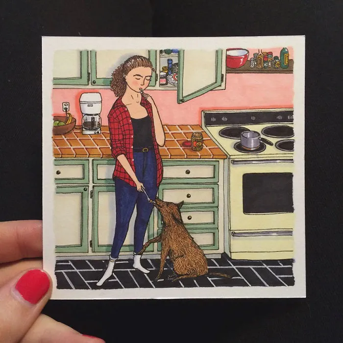 Esta artista crea ilustraciones honestas en las que muestra lo que hacen las mujeres cuando nadie las ve