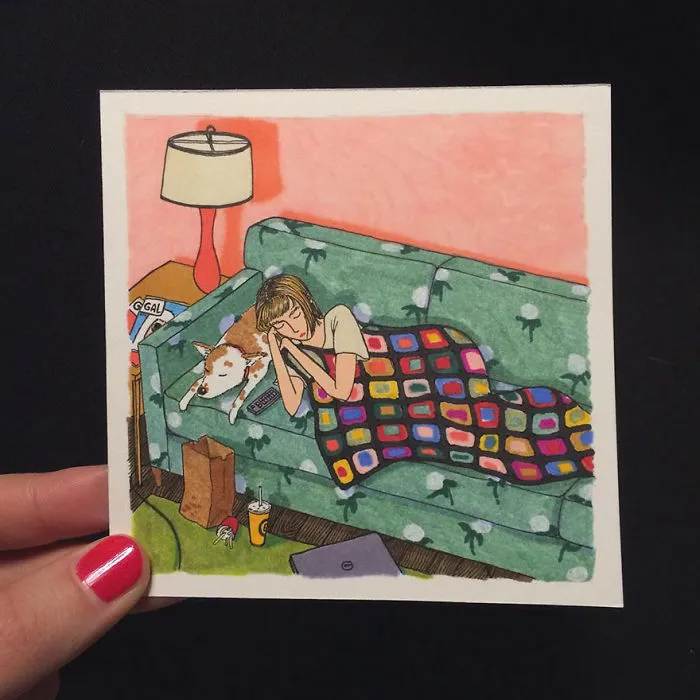 Esta artista crea ilustraciones honestas en las que muestra lo que hacen las mujeres cuando nadie las ve