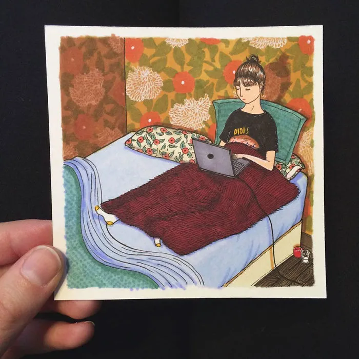 Esta artista crea ilustraciones honestas en las que muestra lo que hacen las mujeres cuando nadie las ve