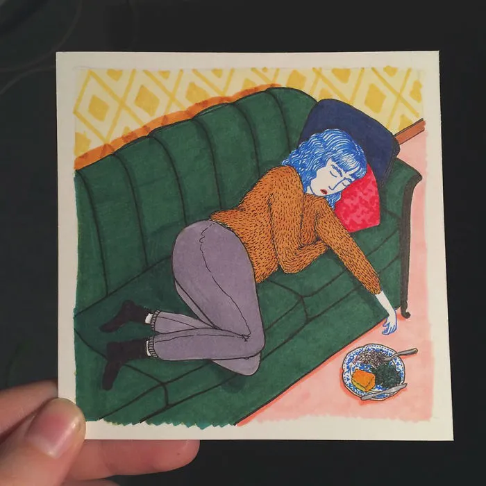 Esta artista crea ilustraciones honestas en las que muestra lo que hacen las mujeres cuando nadie las ve