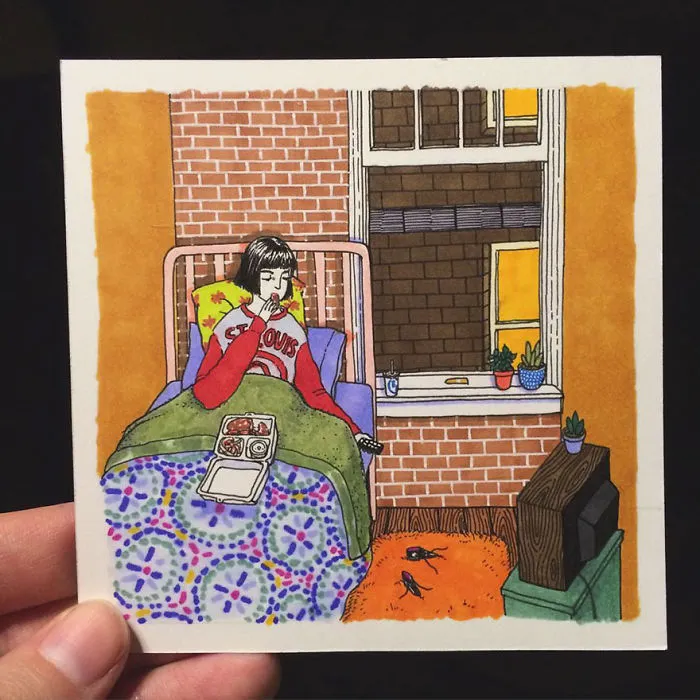 Esta artista crea ilustraciones honestas en las que muestra lo que hacen las mujeres cuando nadie las ve