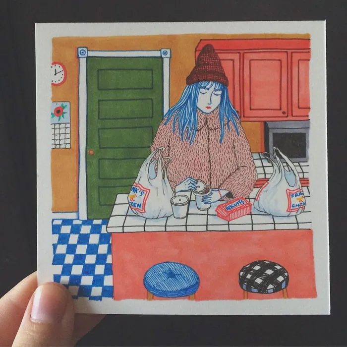 Artist Creates Honest Illustrations Showing What Women Do When No One Is Watching