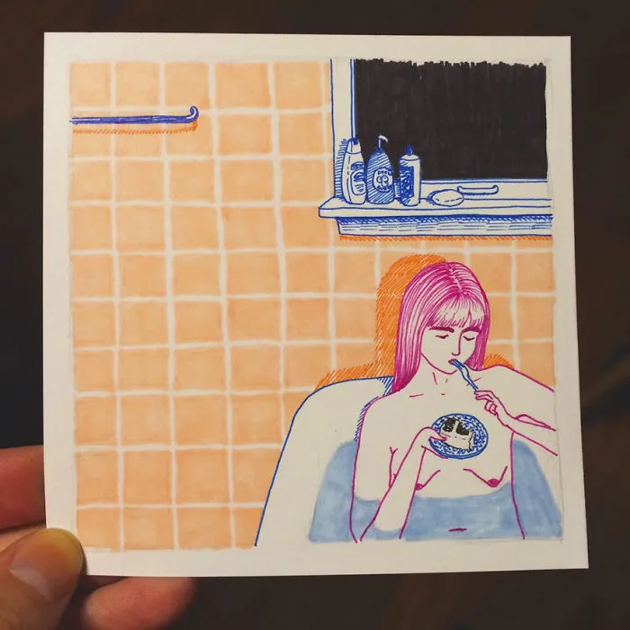 Artist Creates Honest Illustrations Showing What Women Do When No One Is Watching