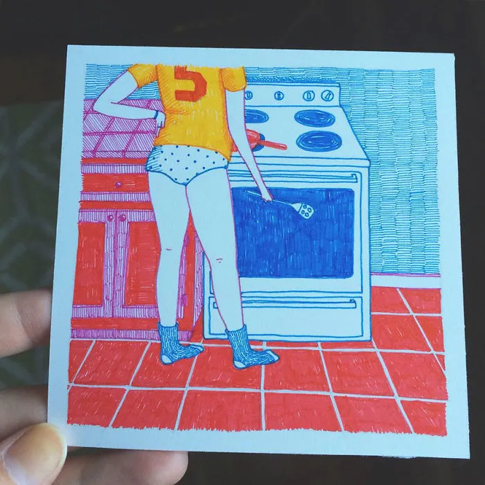 Artist Creates Honest Illustrations Showing What Women Do When No One Is Watching