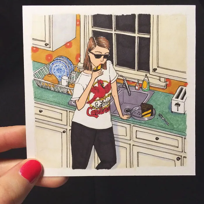 Esta artista crea ilustraciones honestas en las que muestra lo que hacen las mujeres cuando nadie las ve
