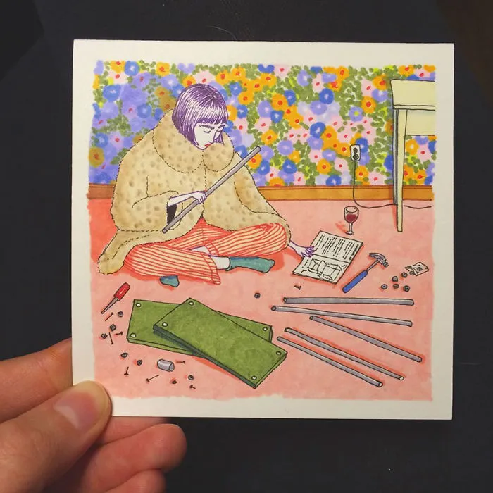 Artist Creates Honest Illustrations Showing What Women Do When No One Is Watching