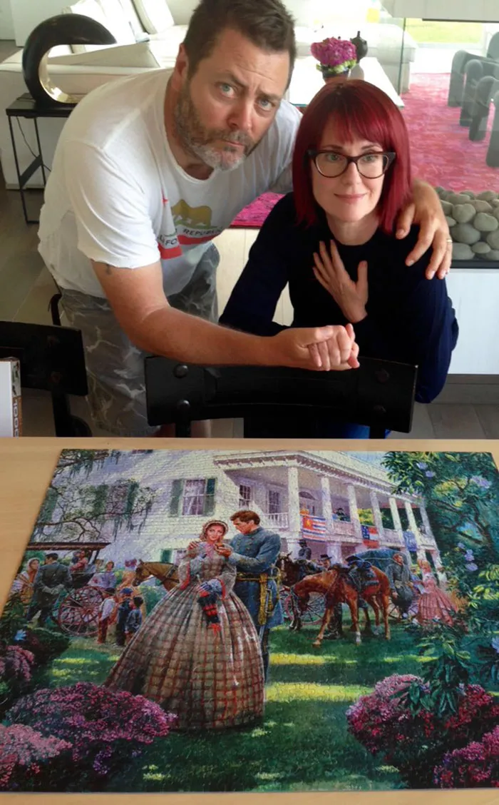 21 Times Nick Offerman And Megan Mullaly Fit Together Like 2 Pieces Of A Puzzle
