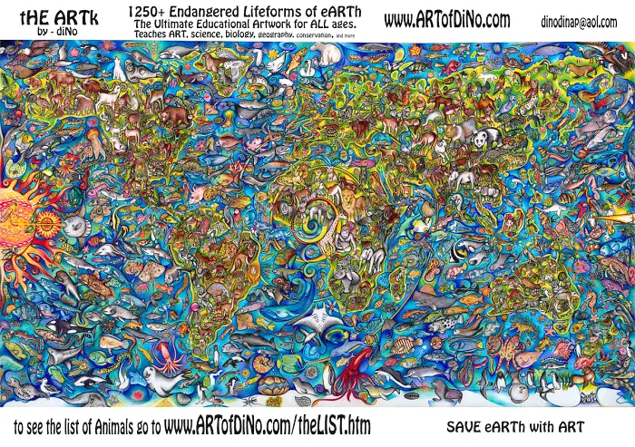 The Artk By Dino.. 9 Months.. 1250 Animals.. 1 Ink Artwork :)