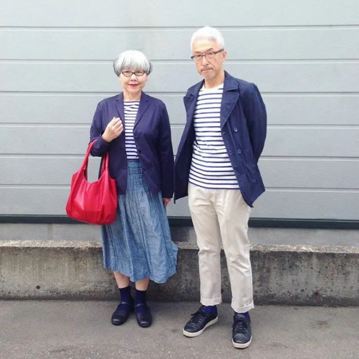 Esta pareja japonesa lleva 37 años casada y siempre se visten a juego