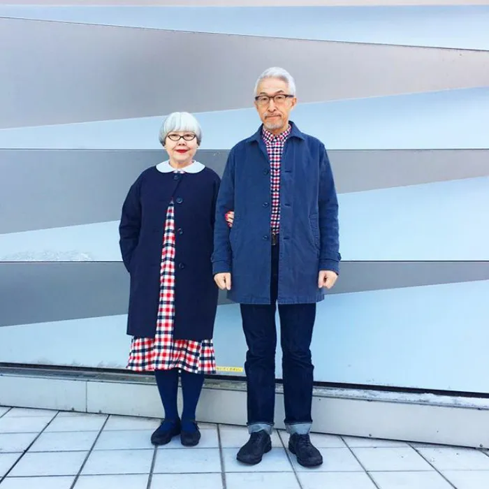 Esta pareja japonesa lleva 37 años casada y siempre se visten a juego