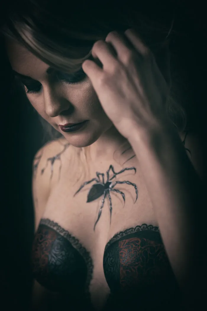 Body Painted From The Waist Up.
