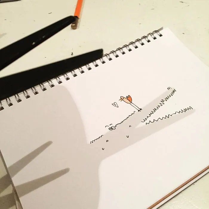 I Use Shadows Of Everyday Objects To Create Cute Doodles