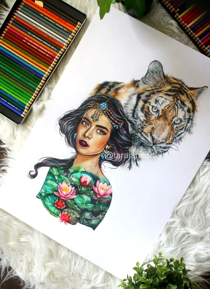 Jasmine And Rajah From "Aladdin"