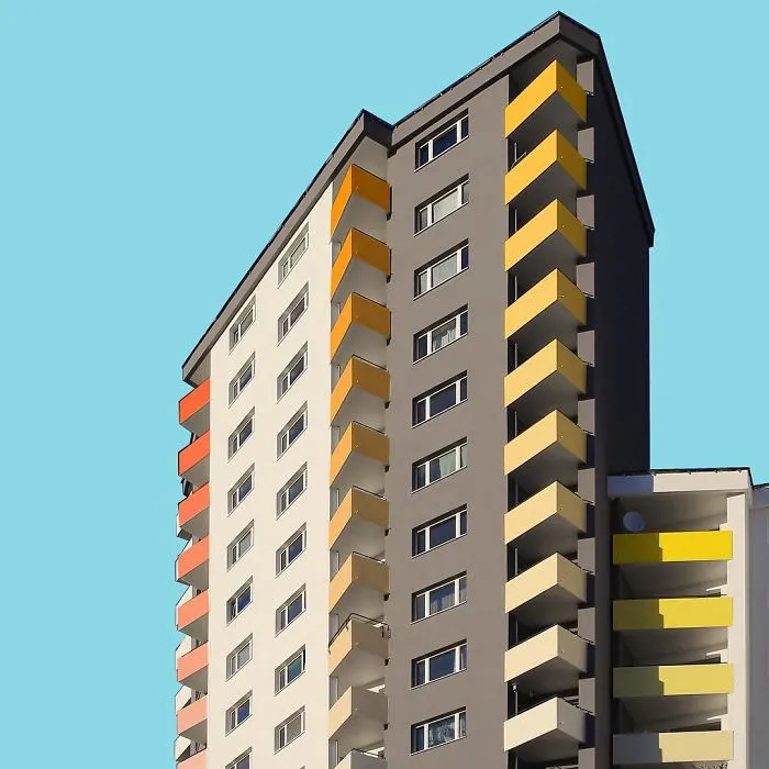 I Got Bored By The Gray Cityscape Of Berlin, So I Started To Colorize Buildings With Photoshop