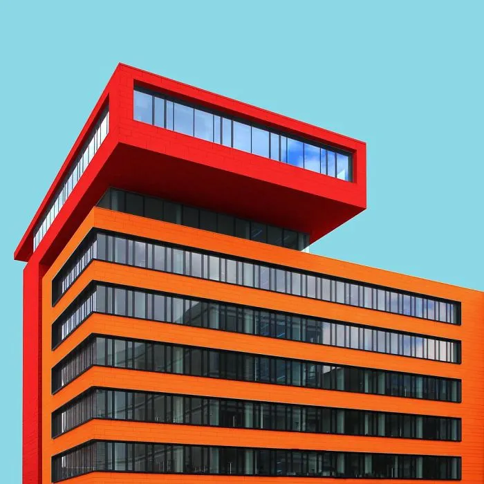I Got Bored By The Gray Cityscape Of Berlin, So I Started To Colorize Buildings With Photoshop