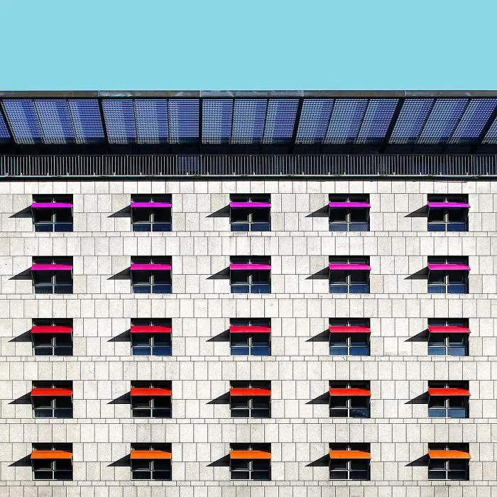 I Got Bored By The Gray Cityscape Of Berlin, So I Started To Colorize Buildings With Photoshop
