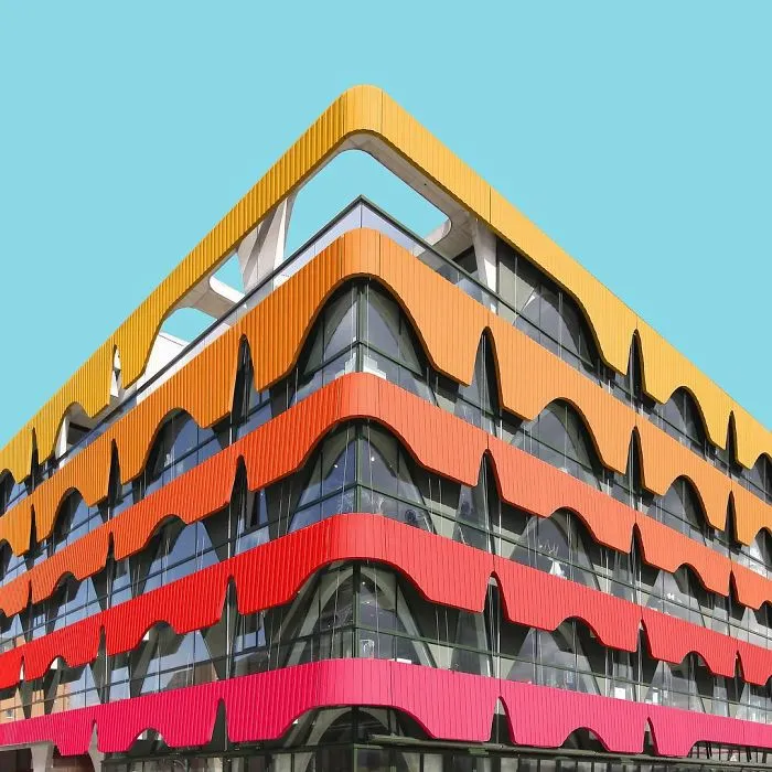 I Got Bored By The Gray Cityscape Of Berlin, So I Started To Colorize Buildings With Photoshop