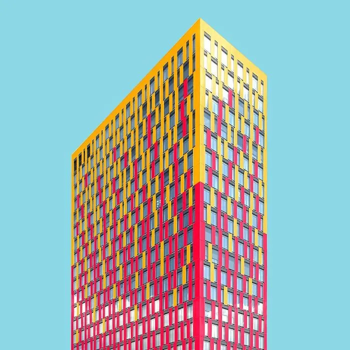 I Got Bored By The Gray Cityscape Of Berlin, So I Started To Colorize Buildings With Photoshop
