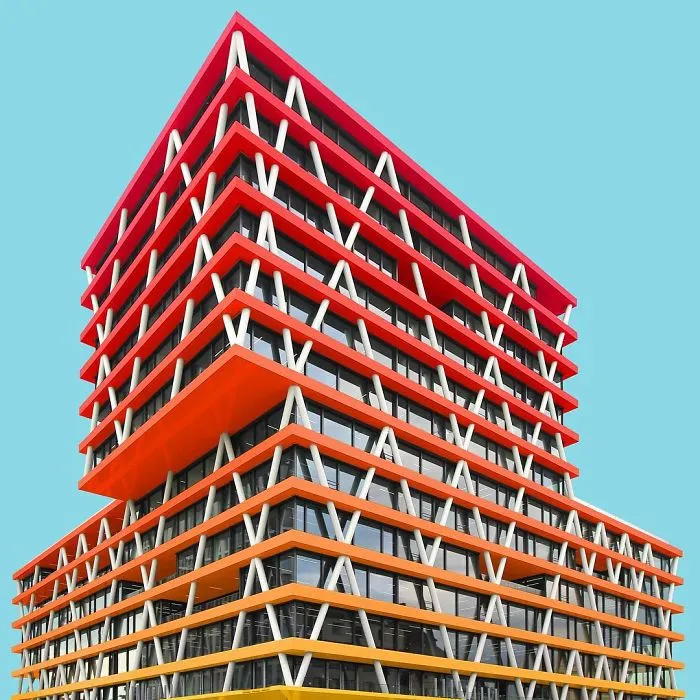 I Got Bored By The Gray Cityscape Of Berlin So I Started To Colorize Buildings With Photoshop