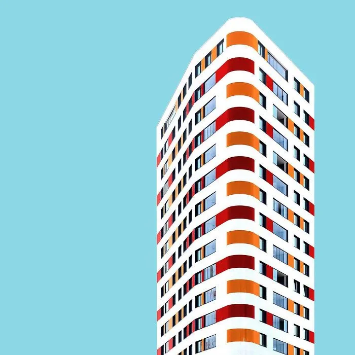 I Got Bored By The Gray Cityscape Of Berlin, So I Started To Colorize Buildings With Photoshop