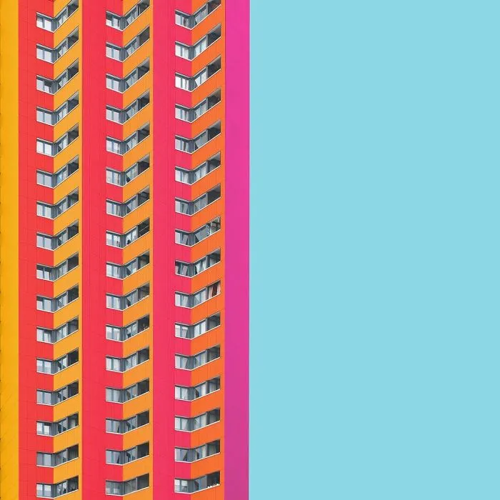 I Got Bored By The Gray Cityscape Of Berlin, So I Started To Colorize Buildings With Photoshop