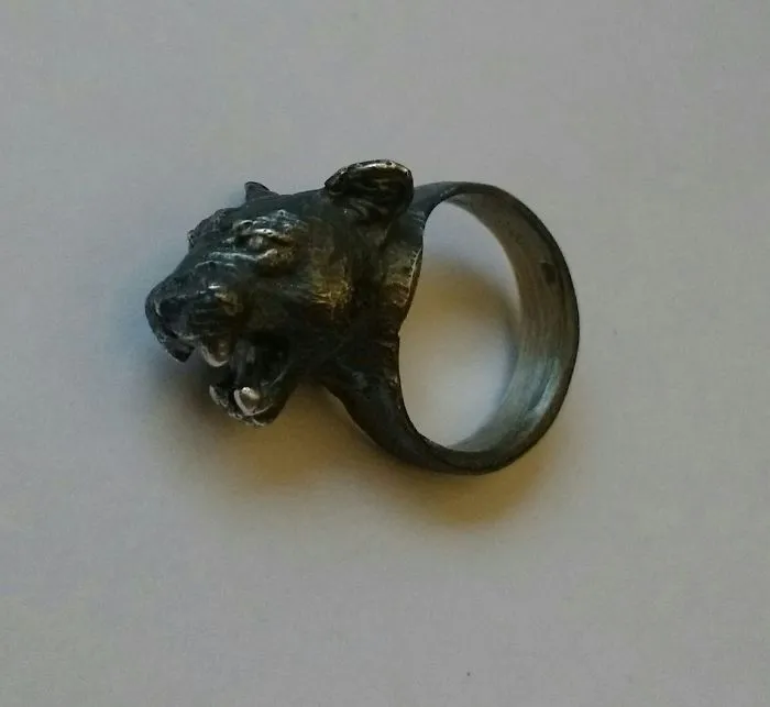 I Made This Black Panther Ring Out Of Silver Coins.