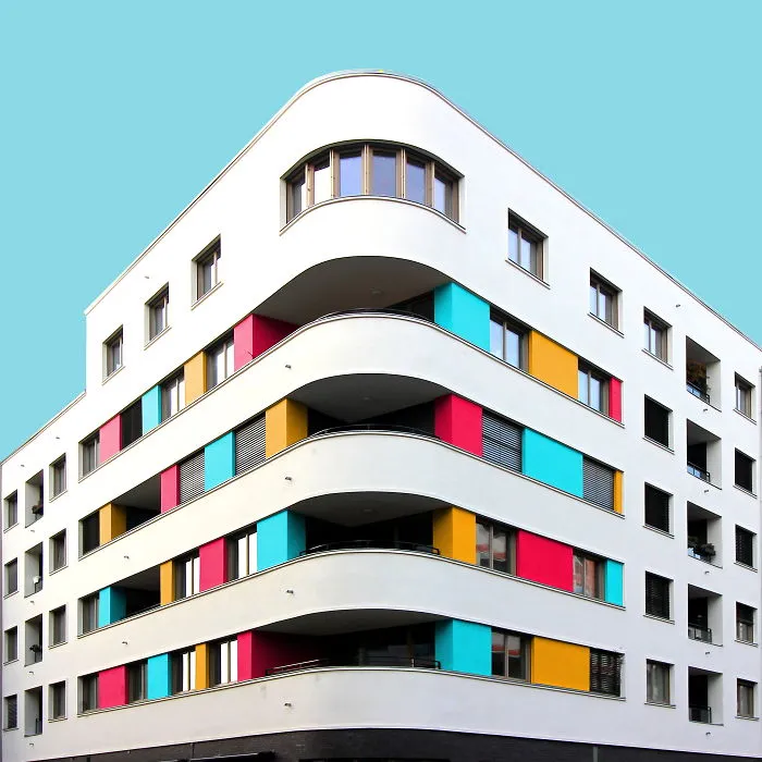 I Got Bored By The Gray Cityscape Of Berlin, So I Started To Colorize Buildings With Photoshop