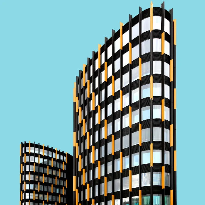 I Got Bored By The Gray Cityscape Of Berlin, So I Started To Colorize Buildings With Photoshop
