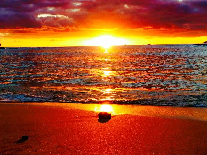 Sunset At Waikiki
