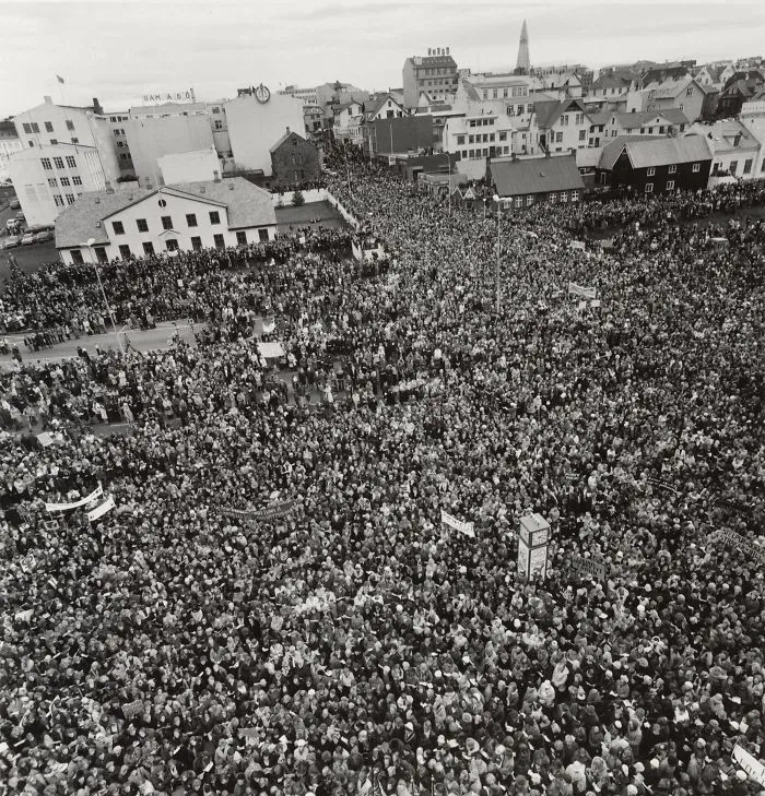 Women Of The 1975 Icelandic Women's Strike, Kvennafrídagurinn, When 90% Of The Female Population Of Iceland Went On Strike  To “demonstrate The Indispensable Work Of Women For Iceland’s Economy And Society”