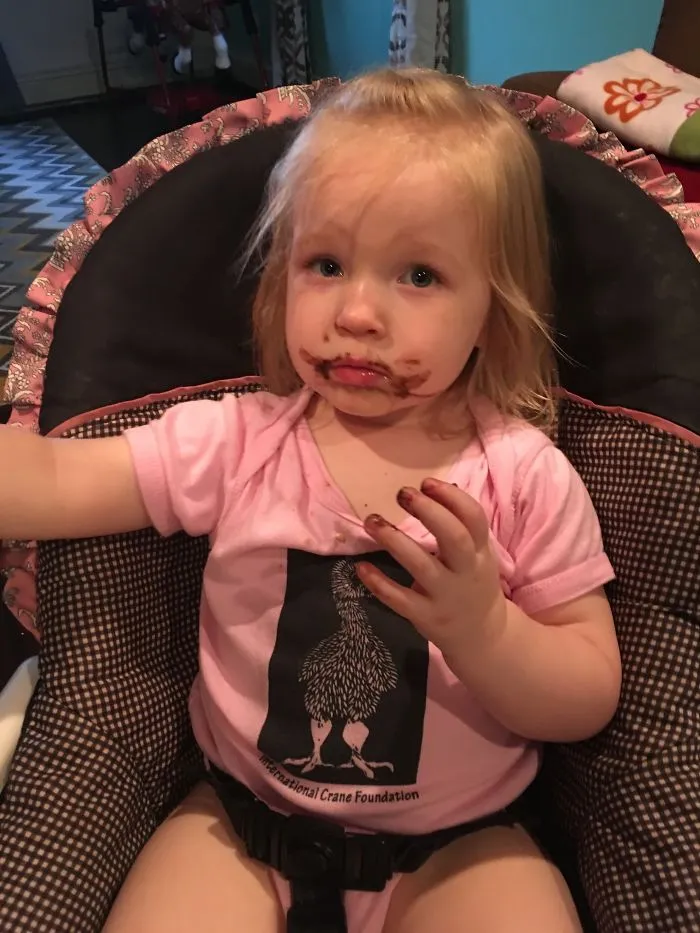 Solo se ha comido un trocito de chocolate