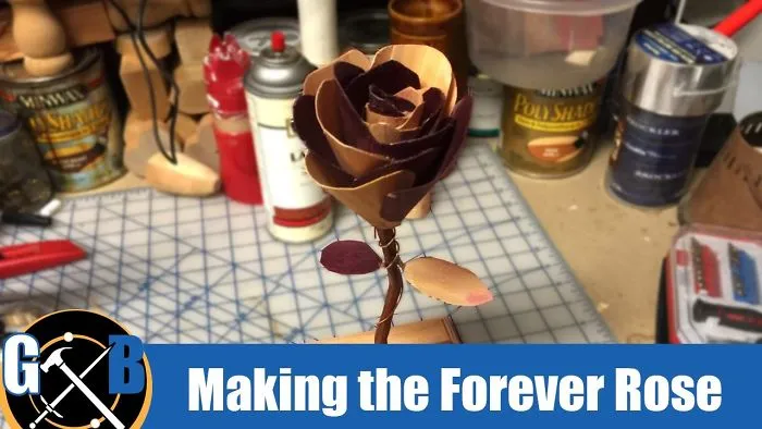 Wooden Rose Made From Wood Veneer