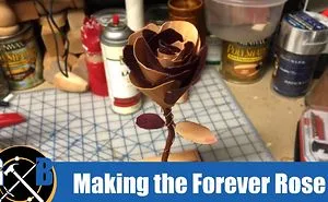 Wooden Rose Made From Wood Veneer