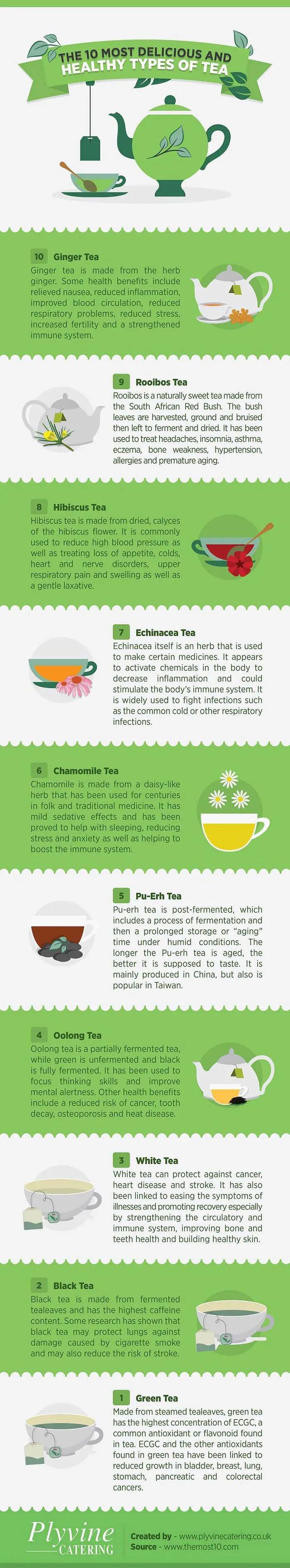 the 10 Most Delicious And Healthy Types Of Tea