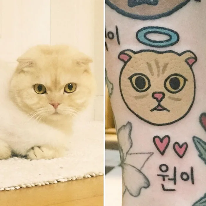 Este tatuador surcoreano convierte a tus mascotas en geniales tatuajes