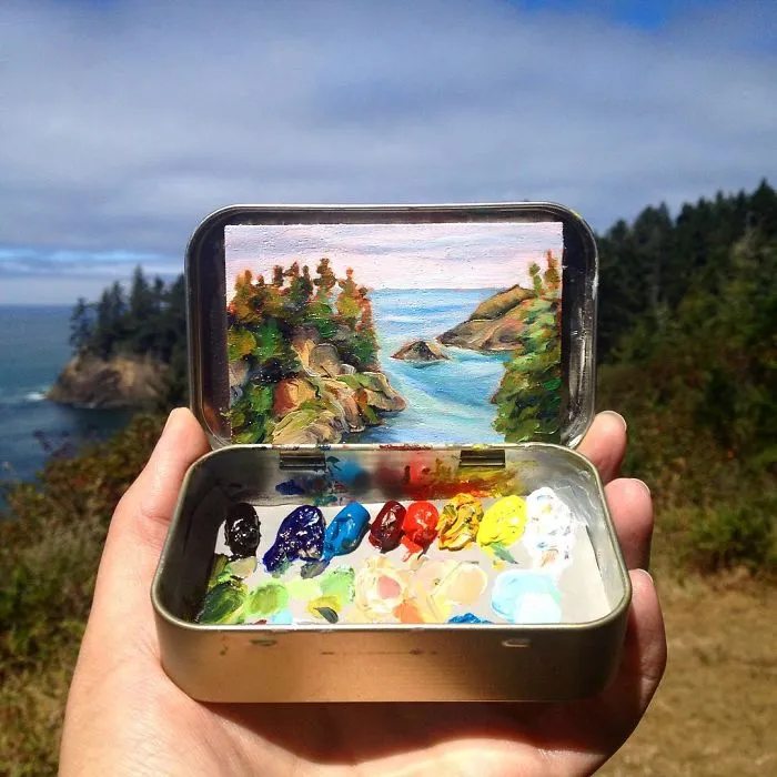Travel Around The USA With These Tiny Landscapes In Mint Tins
