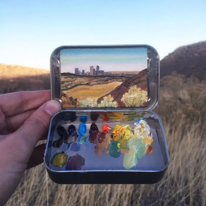 Travel Around The USA With These Tiny Landscapes In Mint Tins