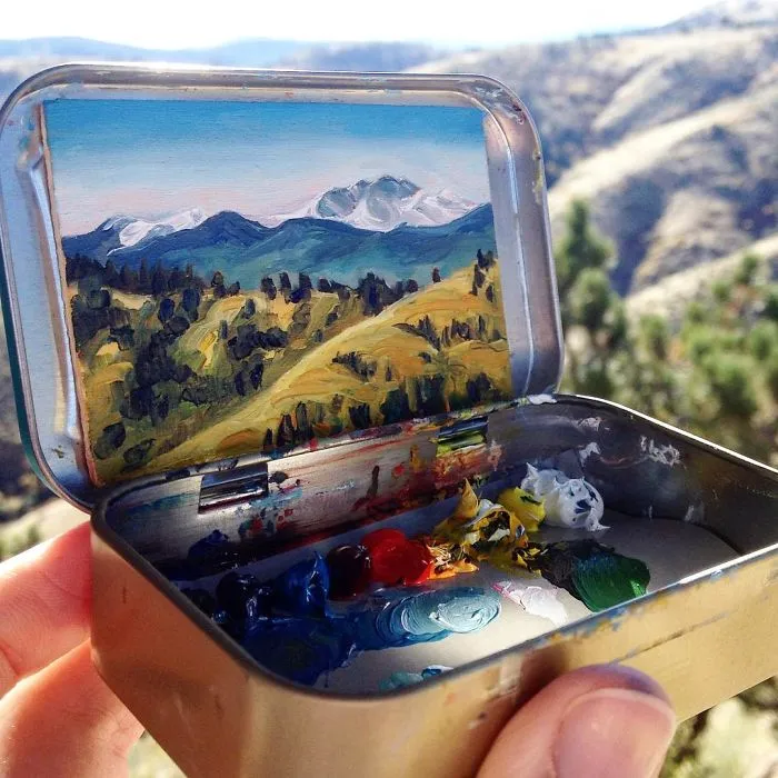 Travel Around The USA With These Tiny Landscapes In Mint Tins