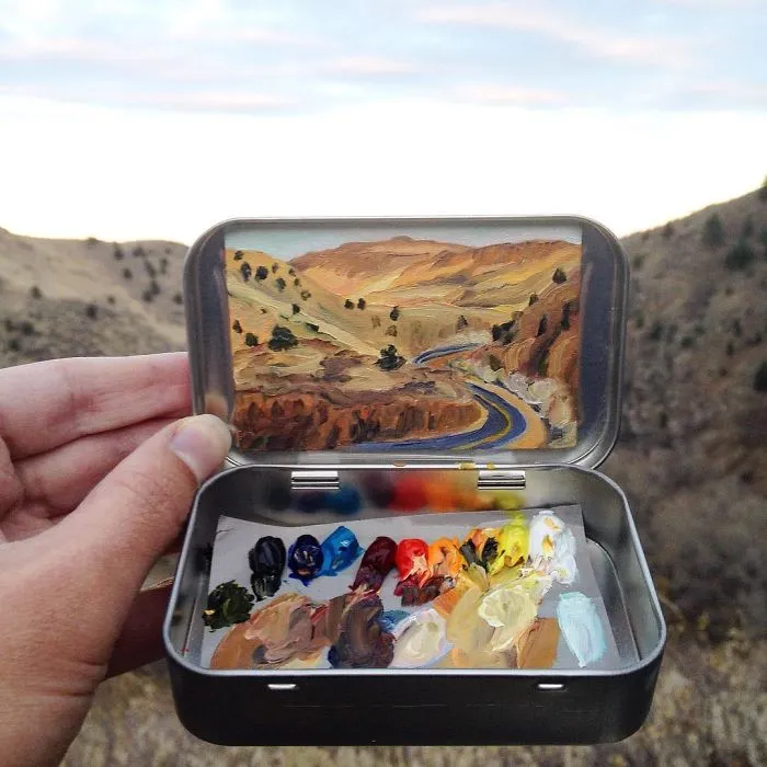 Travel Around The USA With These Tiny Landscapes In Mint Tins
