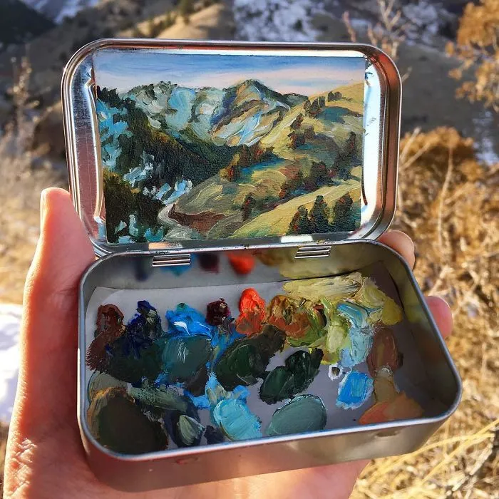 Travel Around The USA With These Tiny Landscapes In Mint Tins