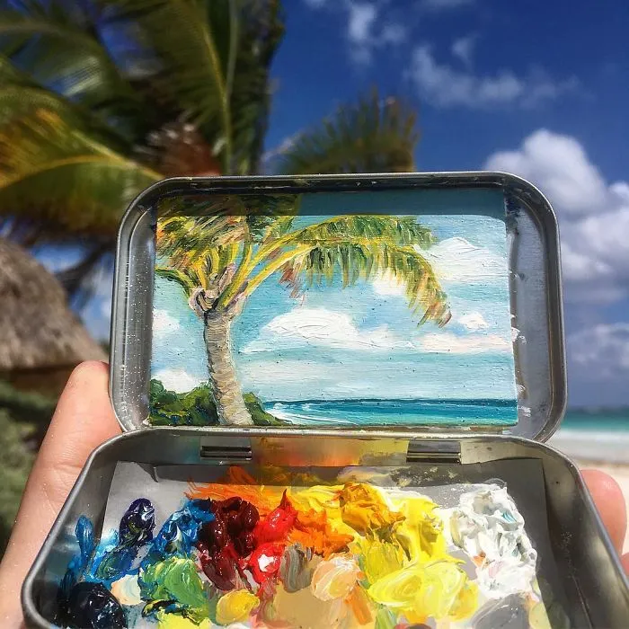 Travel Around The USA With These Tiny Landscapes In Mint Tins