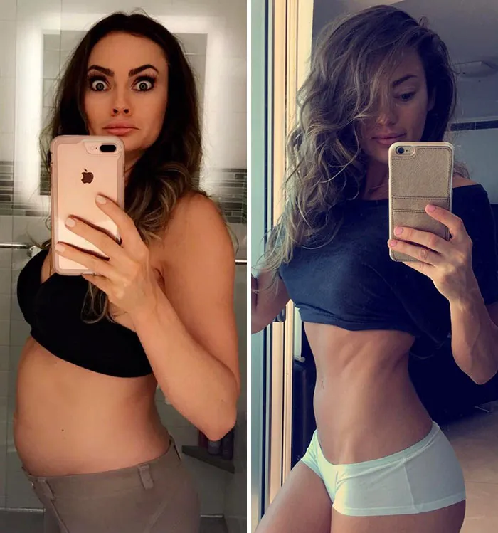 Bloated on the Left vs. Not Bloated on the Right