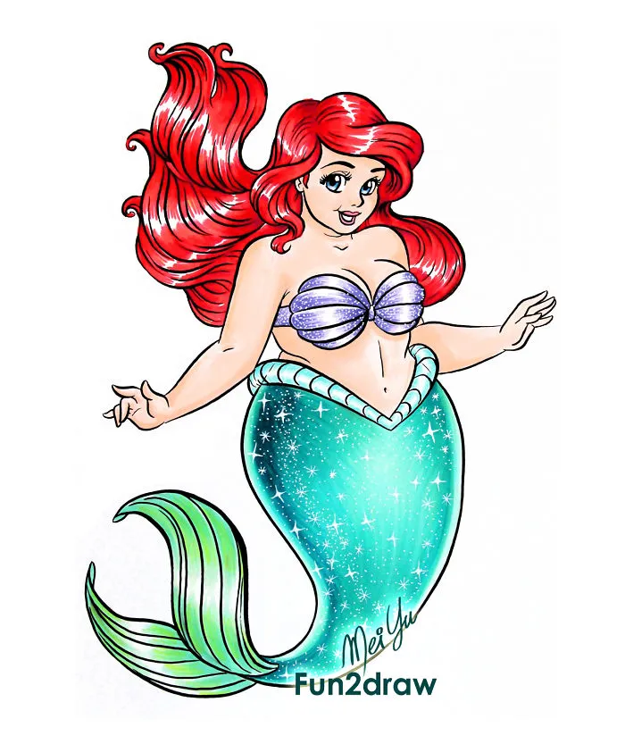 I Drew Some Disney Princesses With Diverse Bodies