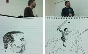 Bored Student Doodles His Professor For A Whole Semester, Gets Better And Better Each Class