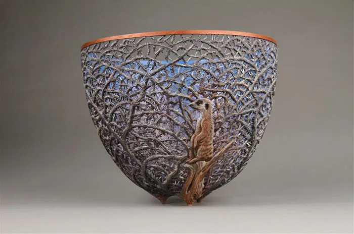 Kenya-Born Artist Hand-Carves Intricate Scenes Of Local Nature On Wood