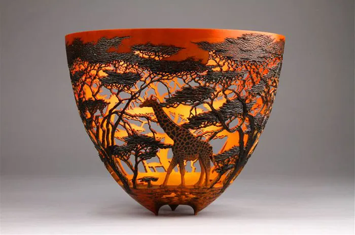 Kenya-Born Artist Hand-Carves Intricate Scenes Of Local Nature On Wood