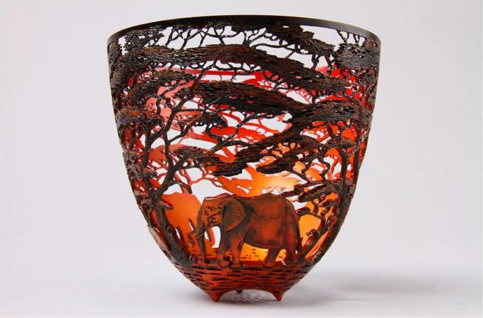 Kenya-Born Artist Hand-Carves Intricate Scenes Of Local Nature On Wood