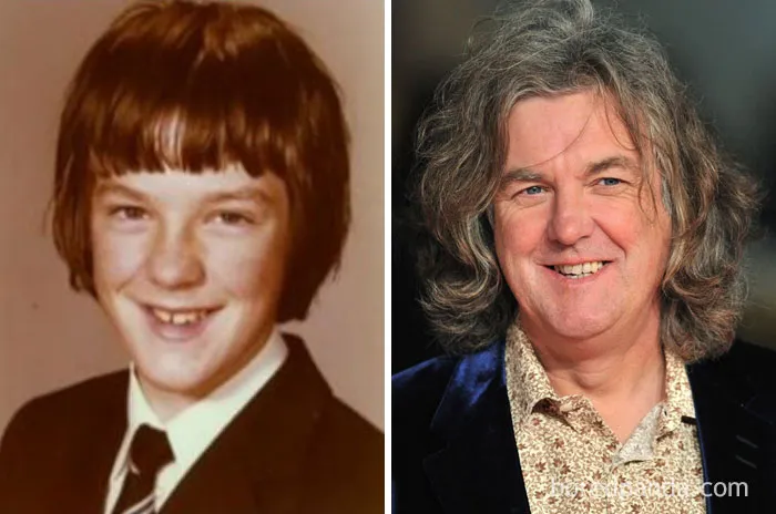 Childhood and current photos of a barely recognizable celebrity star showcasing rare celebrity childhood photos.